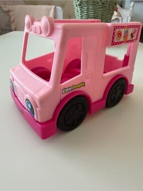 Fisher-Price Little People Pink Ice Cream Truck Toy